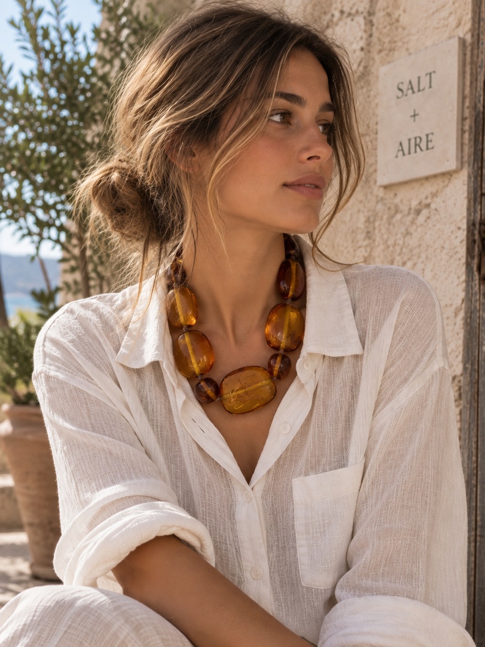 NWT | Sunday State Amber Chunky Statement Necklace